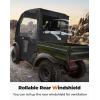 imageKEMIMOTO PVC UTV Cab Enclosure Compatible with Kawasaki Mule 600 610 4x4 XC SE CAMO 20052016 Roll UpDown Windshield Soft Cab Canopy Cover Fit Side Mirrors Heavy Duty Cabin Enclosure Kit