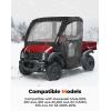 imageKEMIMOTO PVC UTV Cab Enclosure Compatible with Kawasaki Mule 600 610 4x4 XC SE CAMO 20052016 Roll UpDown Windshield Soft Cab Canopy Cover Fit Side Mirrors Heavy Duty Cabin Enclosure Kit
