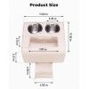 imageKEMIMOTO Pontoon Cup Holders AntiSlip PU Leather Boat Cup Holder Marine Drink Holder Boat Tray Organizer for Trucks Stainless Steel Cups for Pontoon Boats Sofa Truck Car Back Seat BlackBeige