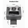 imageKEMIMOTO Pontoon Cup Holders AntiSlip PU Leather Boat Cup Holder Marine Drink Holder Boat Tray Organizer for Trucks Stainless Steel Cups for Pontoon Boats Sofa Truck Car Back Seat BlackDark Gray