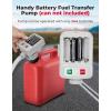 imageKEMIMOTO Portable Fuel Transfer Pump Auto ShutOff Sensor Overfill Protection 24 GPM Fast Flow Battery Powered with 3 Can Adapters 51 Hose for Gasoline Diesel Oil51 inch