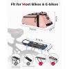 imageKEMIMOTO Rear Bike Rack Bag  8L PVC Water Resistant Ebike Bags for Bicycle Rear Rack Bicycle Trunk Pannier for Commuter Travel Shopping and Cycling BlackPink