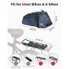 imageKEMIMOTO Rear Bike Rack Bag  8L PVC Water Resistant Ebike Bags for Bicycle Rear Rack Bicycle Trunk Pannier for Commuter Travel Shopping and Cycling BlackBlue