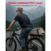 imageKEMIMOTO Rear Bike Rack Bag  8L PVC Water Resistant Ebike Bags for Bicycle Rear Rack Bicycle Trunk Pannier for Commuter Travel Shopping and Cycling BlackPink