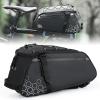 imageKEMIMOTO Rear Bike Rack Bag 11L Waterresistant Trunk Bag 3IN1 Zippered Bicycle Backpack Shoulder Pannier Saddle Bag for Ebikes Cycling Commuting Travel Outdoor Campingblack
