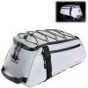 imageKEMIMOTO Rear Bike Rack Bag 11L Waterresistant Trunk Bag 3IN1 Zippered Bicycle Backpack Shoulder Pannier Saddle Bag for Ebikes Cycling Commuting Travel Outdoor CampingSilver