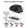 imageKEMIMOTO Rear Bike Rack Bag 11L Waterresistant Trunk Bag 3IN1 Zippered Bicycle Backpack Shoulder Pannier Saddle Bag for Ebikes Cycling Commuting Travel Outdoor Campingblack