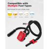 imageKEMIMOTO Rechargeable Fuel Transfer Pump with Automatic ShutOff Sensor Transfer Pump Portable 41quot Hose with 3 Can Adapters 32 GPM Gas Can Pump for Oil Diesel Gasoline