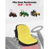 imageKEMIMOTO Riding Lawn Mower Seat Cover Tractor Seat Cover Durable 600D Nylon Oxford Compatible with John Deere Craftsman Cub Cadet Kubota Yellow Medium