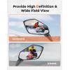 imageKEMIMOTO Snowmobile Side Mirrors Hood Mounted Rear View Mirror Clear Snowmobile Rearview Mirrors Compatible with Polaris SkiDoo Arctic Cat Accessories