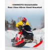 imageKEMIMOTO Snowmobile Side Mirrors Hood Mounted Rear View Mirror Clear Snowmobile Rearview Mirrors Compatible with Polaris SkiDoo Arctic Cat Accessories