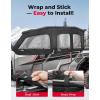 imageKEMIMOTO Soft Upper Doors Compatible with Polaris General 4 1000  XP 4 1000 Upgraded YKK Zipper Fits with Side Mirrors Soft UTV Cab Enclosure Upper Window Pair Kit Replace 2883453