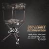 imageKEMIMOTO Tripod Swivel Hunting Chair 360 Degree Blind Chairs with Backrest Folding Camo Seats Height Adjustable for Hunting Fishing Camping