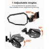 imageKEMIMOTO UTV Aluminum Side Mirrors with Adjustable Mirror Compatible with Can Am Maverick R 2024 2025 Shatterproof Glass