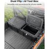 imageKEMIMOTO UTV Bed Box Tool Box 29GAL Compatible with Polaris Ranger 1000  XP 1000  CREW XP 1000 20182025 110L Large Capacity Cargo Storage Box UTV Accessories