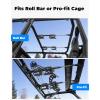 imageKEMIMOTO UTV Overhead Tool Holder Rack Hunting Tool Holder Rack Roof Mounted Tool and Bow Rack for 23 in  32 in Roll Bars Depth Front to Back Compatible with Polaris Ranger MuleUTVs with 2128 rollbar widthupgraded version