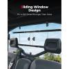 imageKEMIMOTO UTV Rear Windshield Back Wind Screen Back Window with Sliding Panel Compatible with CanAm Defender HD 5 8 10  MAX 2016 2017 2018 2019 2020 2021 2022 2023 2024Clear with Sliding Window