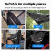 imageKEMIMOTO UTV Roll Bar Triangle Storage Bag Water Resistant Universal RoofDoorSide Armrest Bag Compatible with Most UTV Road and Mountain BikesBlackRed