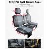 imageKEMIMOTO UTV Seat Covers Leather Waterproof Repellent UTV Seat Cushions Set wHeadrest Cover Compatible with Can Am Defender HD7 HD9 HD10 PRO DPS 6X6 Front Two Doors Split Bench