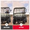 imageKEMIMOTO UTV Windshield Compatible with Kawasaki Mule 600 Mule 610 4x4 XC SE 20052016 Clear Fold Up Window UTV Full Front Windshield Accessories