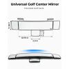imageKEMIMOTO Universal Golf Cart Rear View Mirror 4Panel Wide Angle Adjustable Convex Center Mirror Compatible with EZGO Club Car Golf Cart Removable Rear View Side Mirrors 360 Degree Rotatation