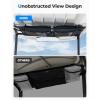 imageKEMIMOTO Upgraded Golf Cart Overhead Storage Bag Ceiling Storage with Dual Mesh Pockets Compatible with Club Car PrecedentTempo and Onward 1680D Overhead Organizer Black