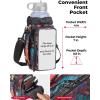 imageKEMIMOTO Water Bottle Holder Bag Water Bottle Carrier with Adjustable Shoulder Strap Water Bottle Pouch Holder for Hiking Camping Fishing Compatible with YETI STANLEY SLM 32 oz 40 oz 64 ozBlack Color Flower
