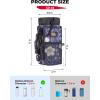 imageKEMIMOTO Water Bottle Holder Bag Water Bottle Carrier with Adjustable Shoulder Strap Water Bottle Pouch Holder for Hiking Camping Fishing Compatible with YETI STANLEY SLM 32 oz 40 oz 64 ozBlue White Flowers