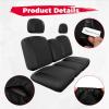 imageKemimoto UTV Seat Covers Black Waterproof Repellent UTV Seat Cover Set wHeadrest Cover Compatible with Can Am Defender Front Two Doors Split Bench Seat Covers BlackBlack