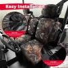 imageKemimoto UTV Seat Covers Black Waterproof Repellent UTV Seat Cover Set wHeadrest Cover Compatible with Can Am Defender Front Two Doors Split Bench Seat Covers BlackCamo