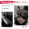 imageKemimoto UTV Seat Covers Black Waterproof Repellent UTV Seat Cover Set wHeadrest Cover Compatible with Can Am Defender Front Two Doors Split Bench Seat Covers BlackCamo