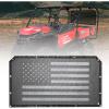 imageKEMIMOTO Back Dust Screen Transparent View from Inside Compatible with Pioneer 1000 700 10005 10006 7004 500 520 Soft Rear Window Net Sun Windshield Mesh with Old Glory Flag Print Accessories