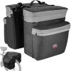 imageKEMIMOTO Bike Bag Panniers with Rain Cover 34L Waterproof Bicycle Saddle Bag for Rear Rack Mountain Biking Bags Storage Ebike Accessories for Commuter Grocery Shopping Travel Carrier BlackGrey