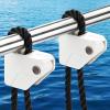 imageKEMIMOTO Boat Fender ClipsQuick Release Adjustable Boat Rail Cleats Fender Clips for Boat Bumpers Boat Bumper Holder Hanger Adjuster for Pontoon Boat Bass Boat Jon BoatWhite