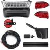 imageKEMIMOTO Deluxe Precedent Light Kit Compatible with Club Car Precedent 2004Up Upgrade 12V Street Legal LED Headlights Taillights with Turn Signals Hazard Light Switch Horn Brake