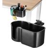 imageKEMIMOTO Desk Cup Holder Caddy Organizer for Office Table Lawn Chair Golf Cart Pontoon Boat Suitable for Most 1832 oz Bottles BlackBlack