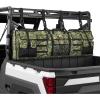 imageKEMIMOTO Double UTV Tool Bag Rack Hunting Tool Holder Rack Soft Carrier Case Rear Roll Cage Bow Storage Bag Compatible with Polaris Ranger Mule Uforce Most General UTVs Camogreen camo