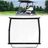 imageKEMIMOTO Foldable Golf Cart Windshield Compatible with Club Car DS Tempo Precedent Portable Lightweight PVC Golf Cart WindshieldBlack
