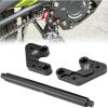 imageKEMIMOTO Foot Peg Extension Bracket Kits Compatible with SurRon Light Bee X and S X260 X160 Segway for Electric Dirt Bike Surron Foot Peg ExtendersBlack