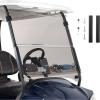 imageKEMIMOTO Golf Cart Windshield with Storage Basket Compatible with Club Car Precedent GasElectric 2004Up Foldable Replacement Front Windshield AntiUV and Impact Resistant Patented DesignTinted