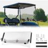 imageKEMIMOTO Golf Cart Windshield with Storage Basket Compatible with EZGO TXT 19952013 Foldable Replacement Windshield AntiUV and Impact Resistant Acrylic Clear Patented DesignClear
