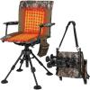 imageKEMIMOTO Heated Hunting Blind Chair 360 Degree Silent Swivel with 20000mAh Battery Portable Stable Ground Folding Chair