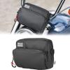 imageKEMIMOTO Motorcycle Bag Handlebar Tool Bag Storage Accessory Saddlebag Universal for Front Fork Handle Bar Sissy Bar Compatible with Cruiser Softail Dyna SportstersCarbon Fabric