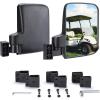 imageKEMIMOTO No Drilling Golf Cart Side Mirrors Universal Rear View Mirror for 075quot125quot Square Rail Folding Design Compatible with EZGO Club Car Drive2 ICON Black