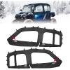 imageKEMIMOTO Soft Upper Doors Compatible with Polaris General 4 1000  XP 4 1000 Upgraded YKK Zipper Fits with Side Mirrors Soft UTV Cab Enclosure Upper Window Pair Kit Replace 2883453