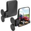 imageKEMIMOTO Tractor Magnetic Side Mirrors 114 Lbs Magnet Rear View Mirror for Tractors Forklifts Lawn Movers Golf Cart Small Dozers Lift Trucks Compatible with John Deere Kubota Toyota CASE