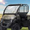 imageKEMIMOTO UTV Windshield Compatible with Kawasaki Mule 600 Mule 610 4x4 XC SE 20052016 Clear Fold Up Window UTV Full Front Windshield Accessories