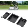 imageKEMIMOTO Upgraded Golf Cart Under Seat Storage Tray Compatible with EZGO RXV Elite Golf Carts Durable ABS Underseat Organizer 110 Lbs Capacity Black