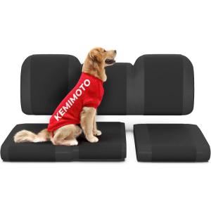 imageKEMIMOTO 1680D UTV Seat Covers Set Compatible with Polaris Ranger 1000 20202025 Polaris Ranger XP 1000 20172021 Oxford Fabric Pet Toenail Proof AccessoriesBlack