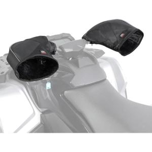 imageKEMIMOTO ATV Handlebar Gloves Universal Snowmobile Muffs with Thick Inner Fleece Compatible with Polaris Skidoo Arctic Cat Winter Handlebar Gauntlets for Scooter MotorcycleBlack